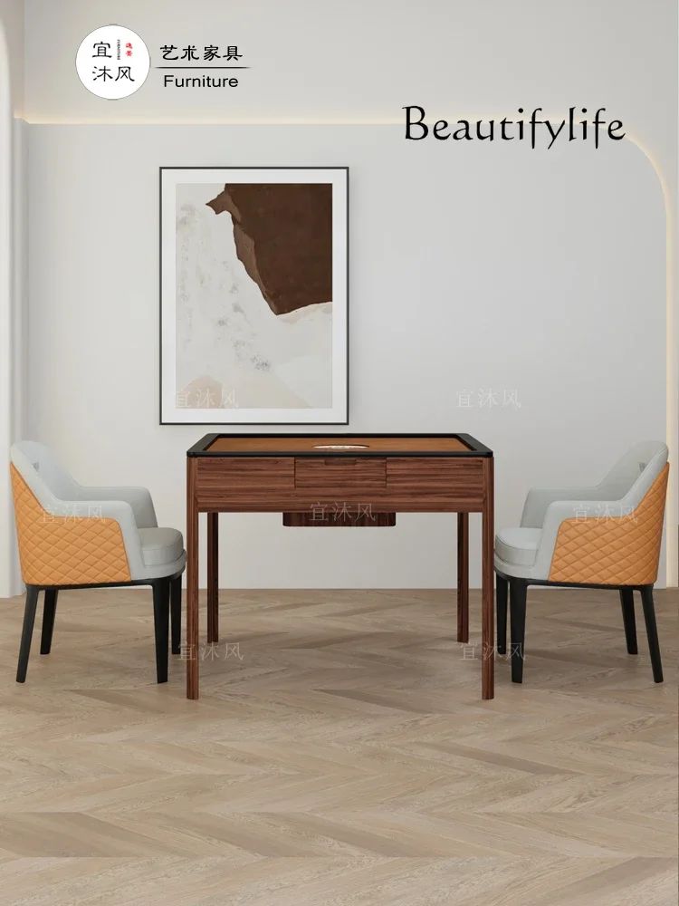 Nieuwe Chinese Stijl Massief Hout Mahjong Tafel Automatische Zen Vrije Tijd Schaaktafel Elektrische Mute Acht-Onsterfelijke Tafel