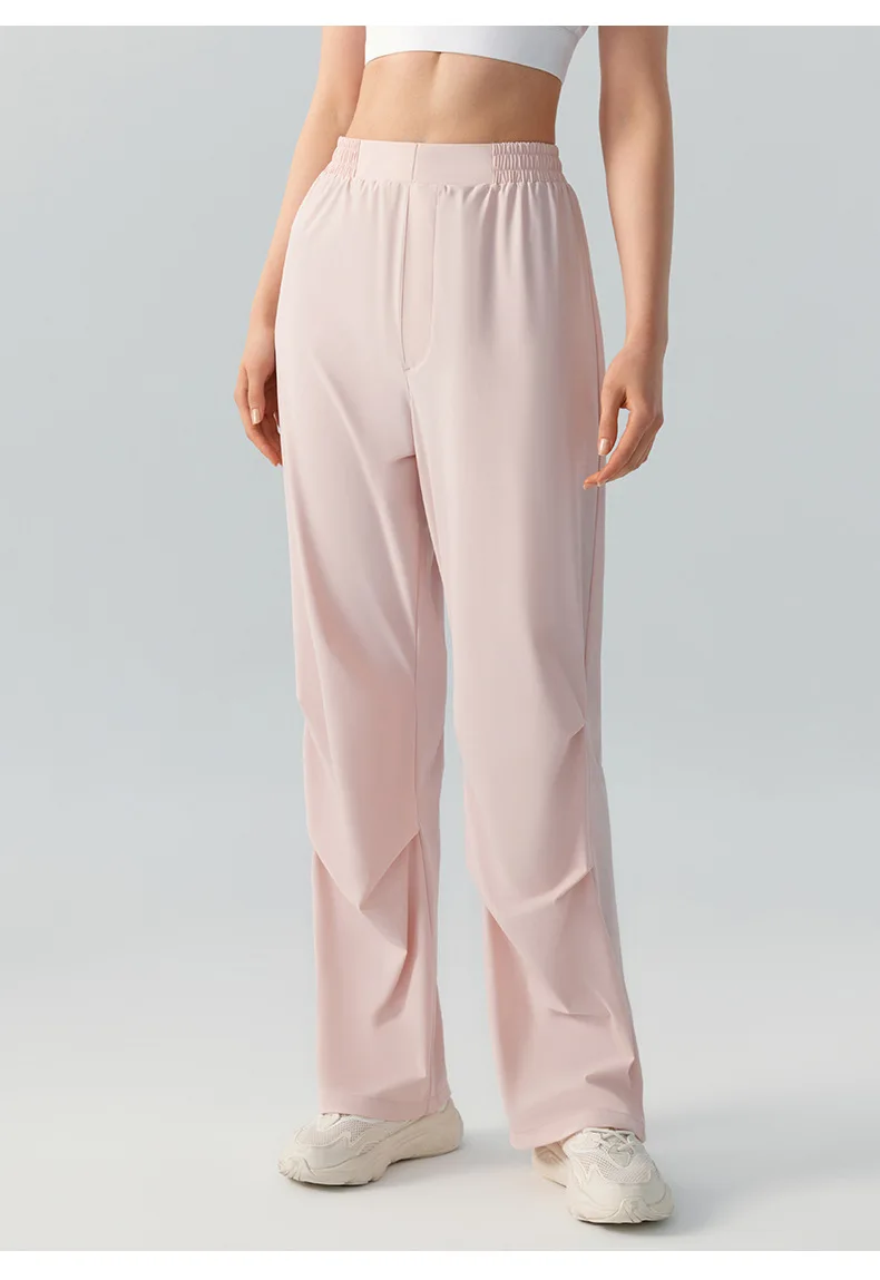 Women's Summer Ice-sense Sun-proof Yoga Pants Thin Draping Fitness Pants Loose Casual Sports Long Trousers
