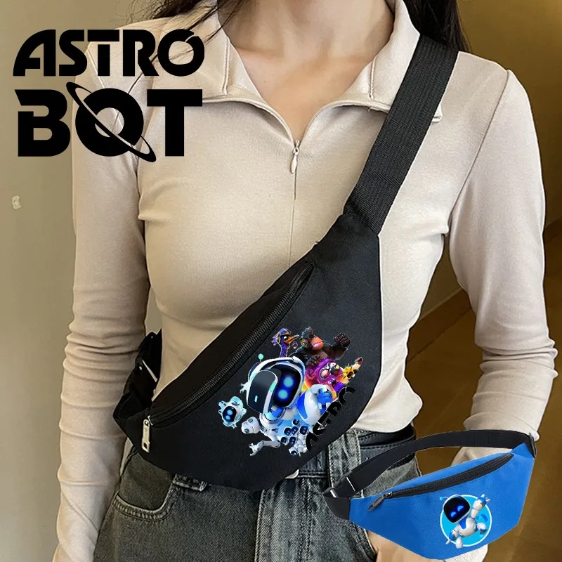 Astro Bot Waist Bags Kawaii Game Anime Man Chest Pack Outdoor Running Sports Casual Crossbody Y2k Bag Boy Purses Birthday Gift