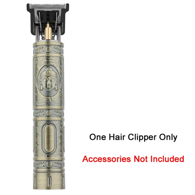 Máquina de corte de cabelo sem fio vintage, Hair Clipper portátil, Aparador elétrico, Barbeador de carregamento rápido USB, Barbeiro para cabeleireiro