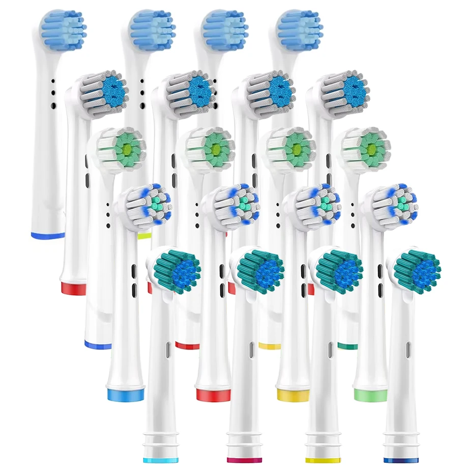 20 Pcs Electric Toothbrush Replacement Heads Compatible with Braun Oral B Extra Thin Soft Bristles for Pro Sensitive Gum Care