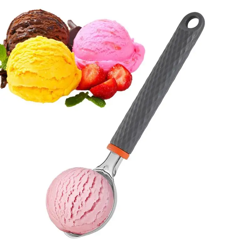 Ice Cream Scooper With Triger Stainless Steel Multi Use Melon Baller Wear Resistant Dough Scooper Kitchen Tools For Watermelon