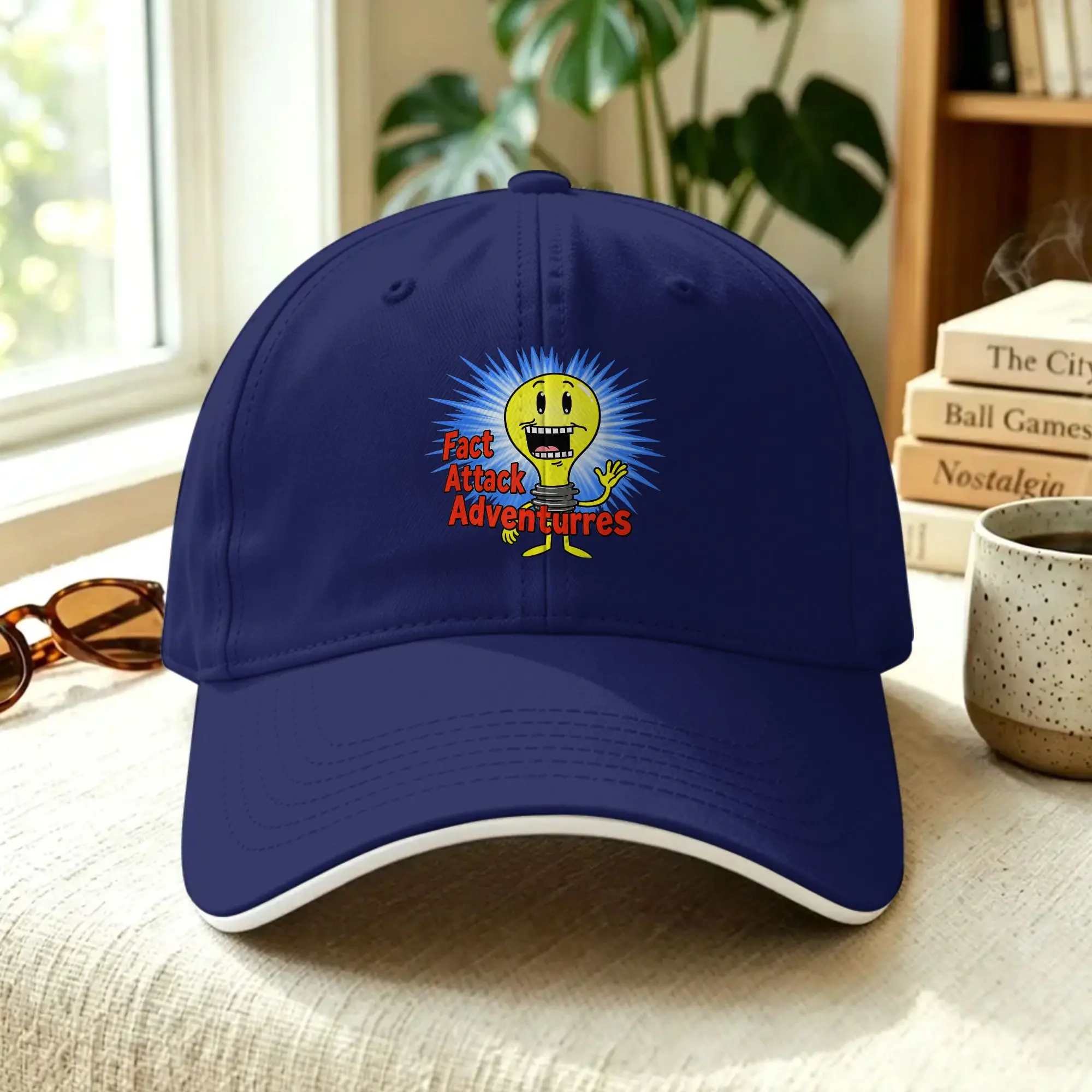 Light Bulb Fact Attack Adventures  Sun Baseball Cap Summer Men Adult  Hip Hop Hats Sunscreen Trendy Outdoor Sport Baseball Caps