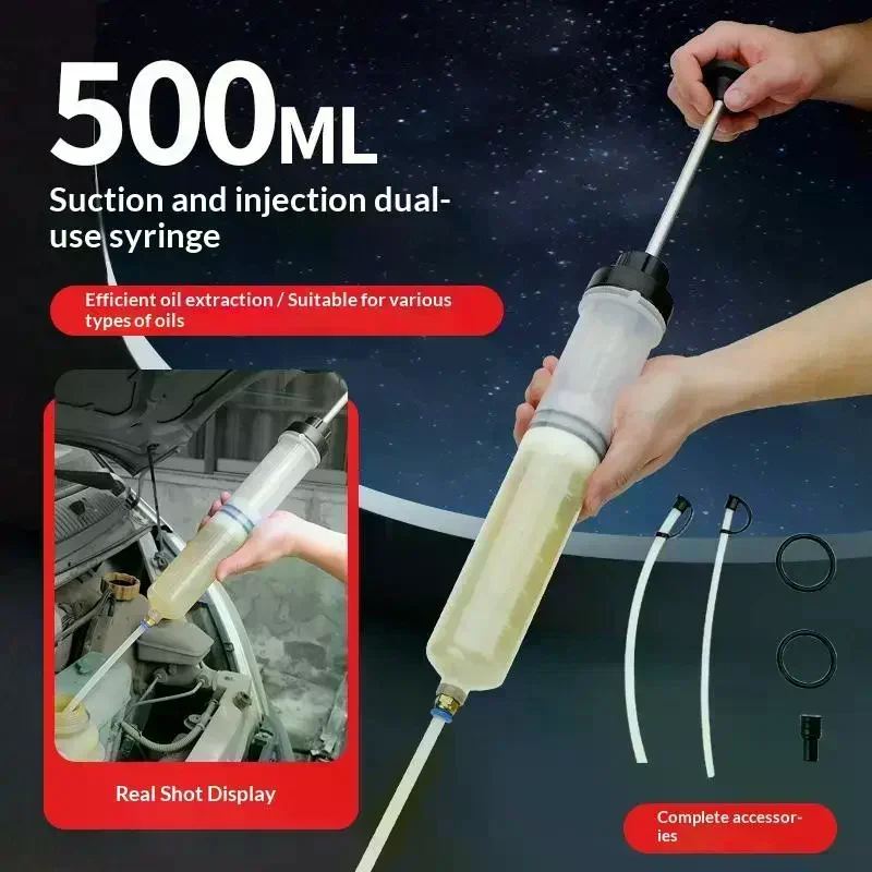 200CC /500CC Fuel Transfer Filling Syringe Injecting Pump Suction Vacuum Brake Liquid Manual Car Oil Fluid Extractor With Switch
