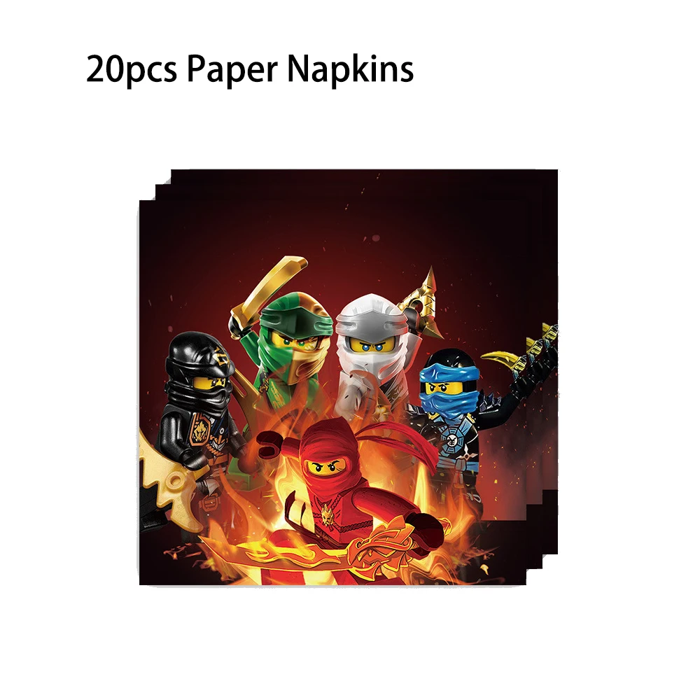 Ninjago Party Dekorationen Teller Becher Geschirr Tortendekoration Servietten Geschenke Geburtstagsparty-Zubehör Hochzeitszubehör Belohnungen Preise – Detail 9