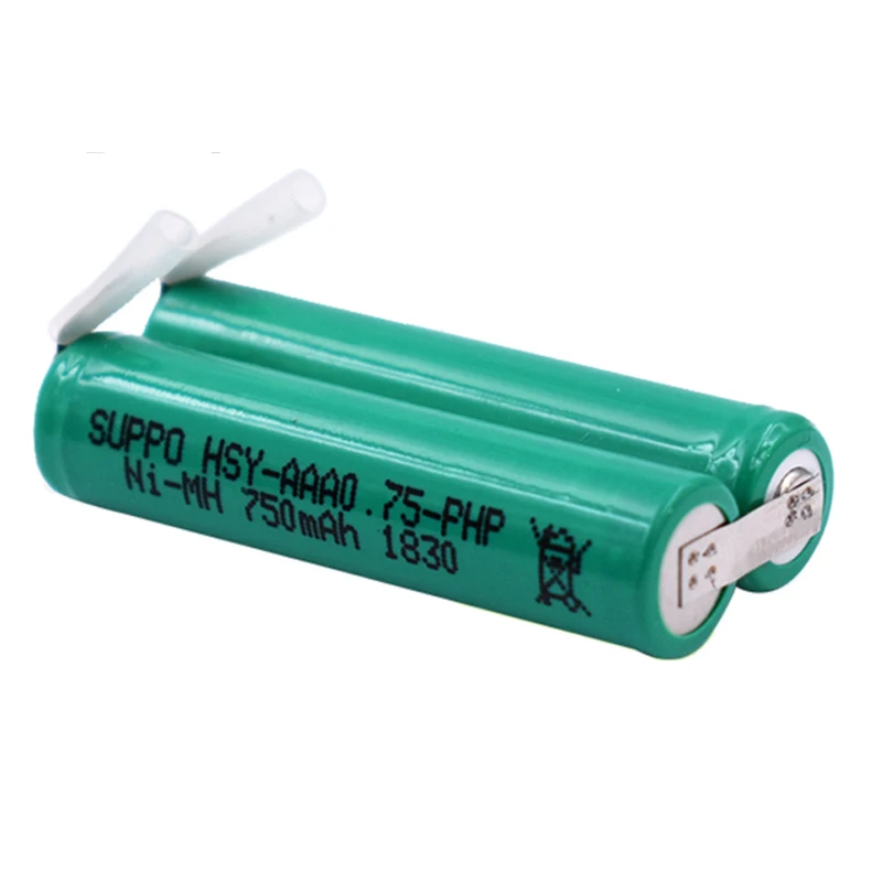 HSY-AAA0.75-PHP for PHILIPS Electric Shaver Batteries SUPPO 2.4V 750mAh Ni-MH Battery