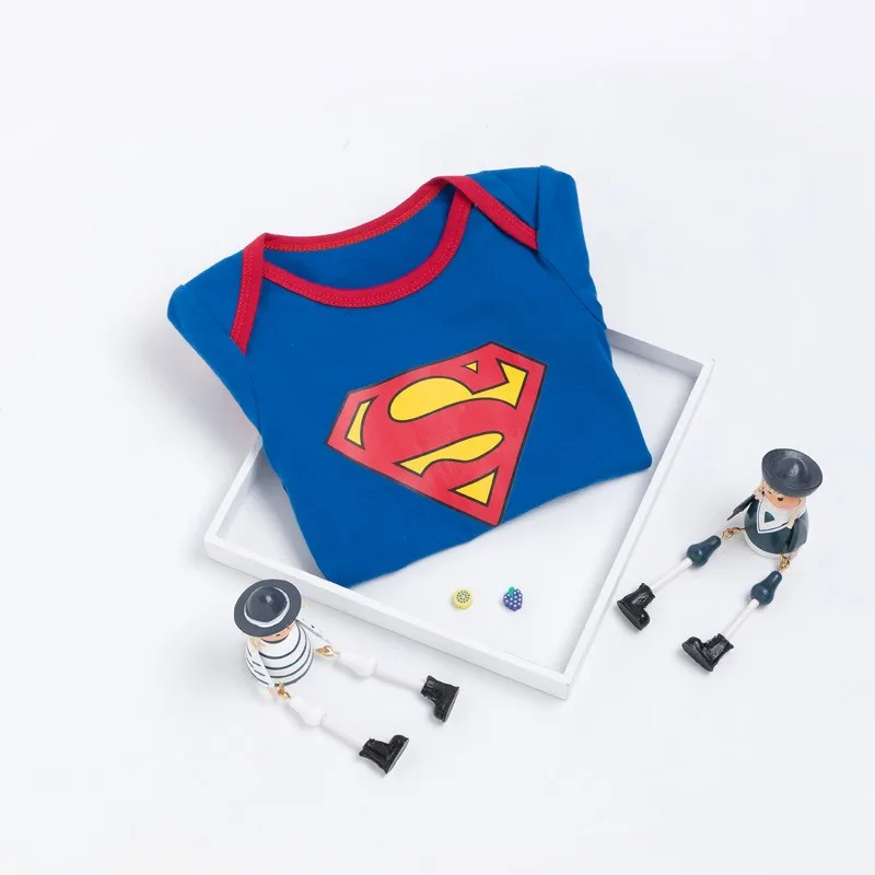 جديد الصيف ارتداءها الكرتون المطبوعة قصيرة الأكمام الياقة المستديرة لطيف الوليد بذلة غير رسمية للبنين بنات R119S