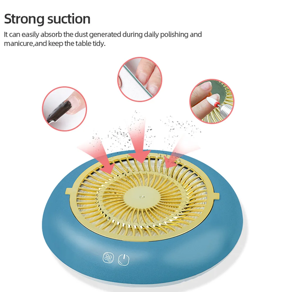 2-in-1 35000RPM Nail Dust Collector Fan Vacuum Cleaner Manicure Machine Tools Nail Drill Machine Strong Filter Nail Shop Tools
