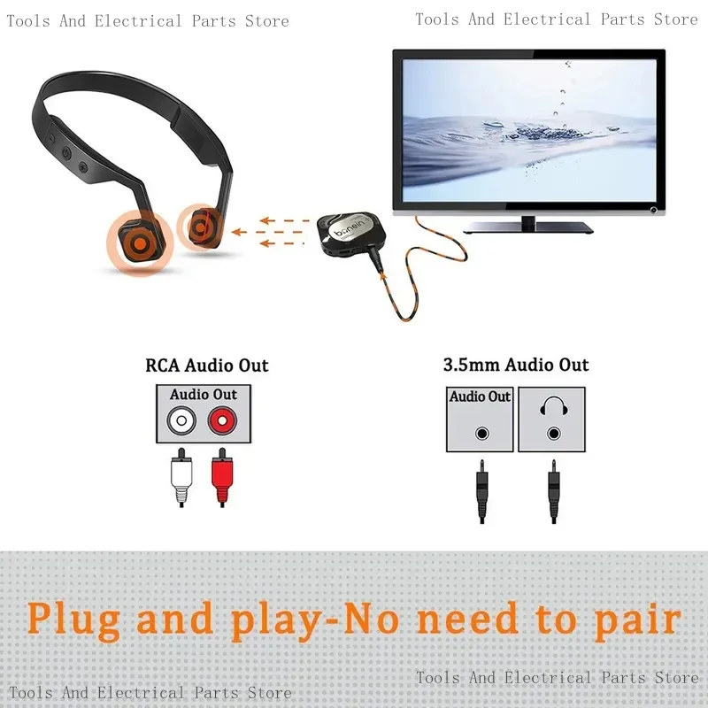 BN-701T Earphone BT Wireless Bone Conduction Headsets Sound Amplifier TV Elder Headphone Built-In Battery