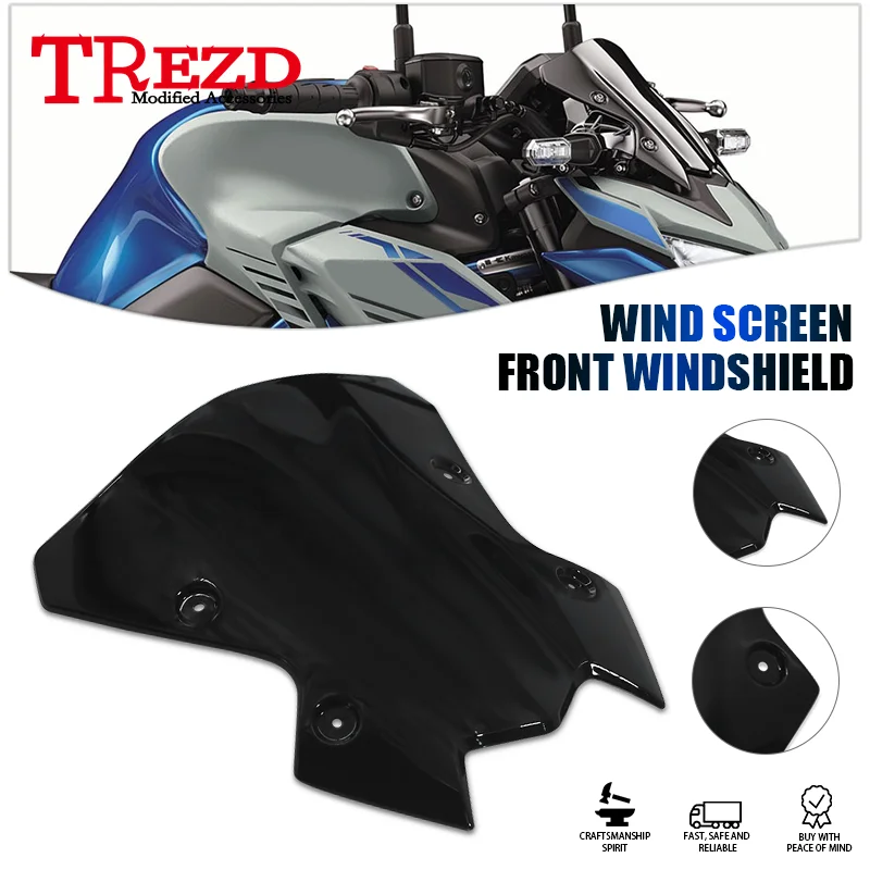 

New Motorcycle Front Windshield Windscreen Deflector Protector Accessories For Z900 Z650 Z 900 Z 650 2020 2021 2022 2023 2024