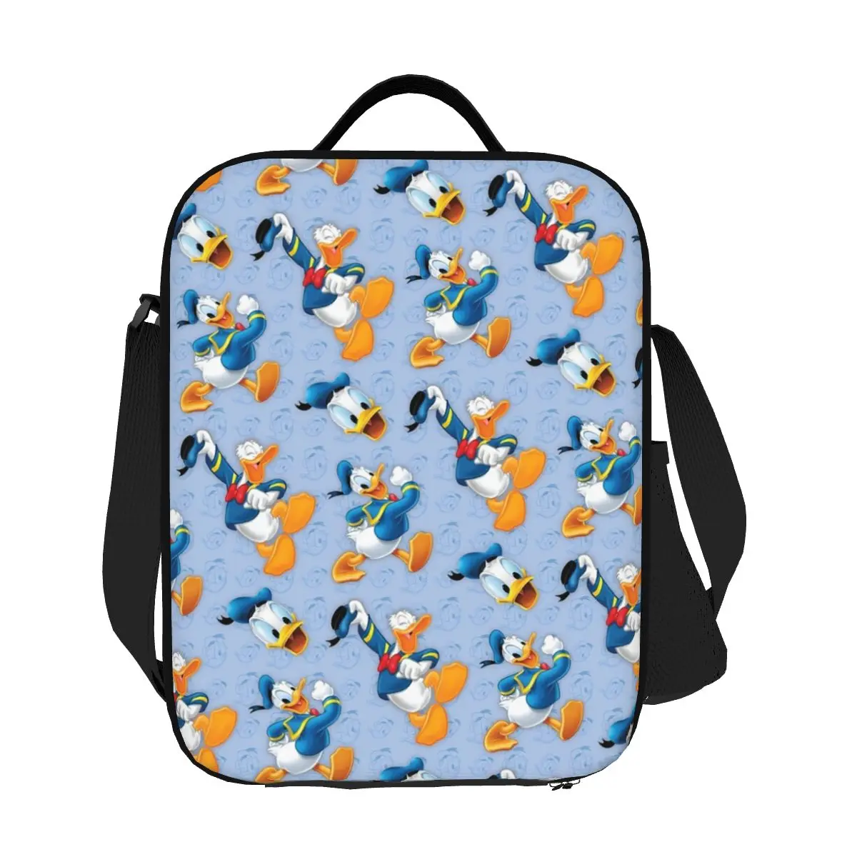 Custom Amazing Donald Duck Insulated Lunch Bags for Women Cartoon Portable Cooler Thermal Food Bento Box Outdoor Camping Travel