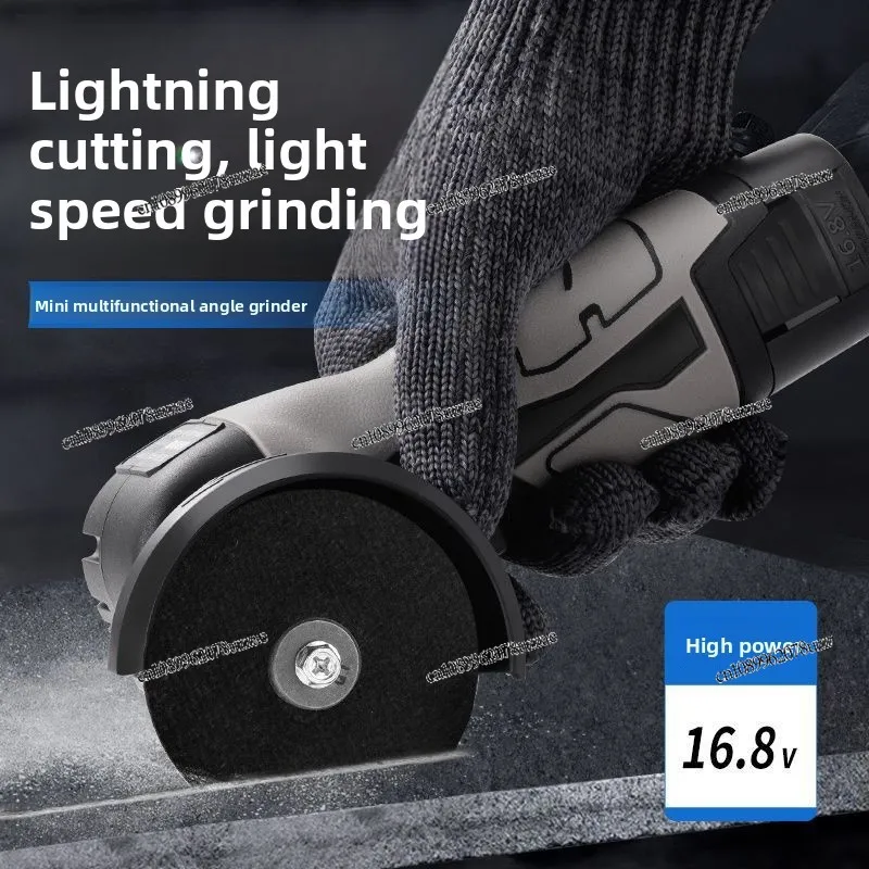 Mini Angle Grinder Lithium Battery Household Rechargeable Grinder Multifunctional Small Portable Cutting Machine