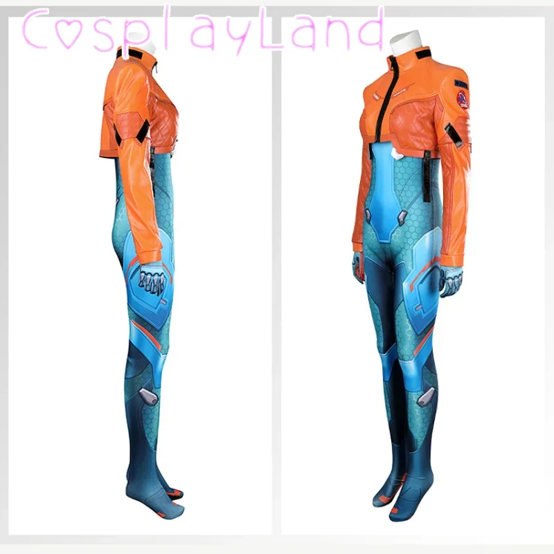 Game OW2 Juno Cosplay Kostuum Jas Jumpsuit Outfit Volledige set Aangepast formaat Halloween Kerst Rollenspel Vrouwen Pak Hoge kwaliteit