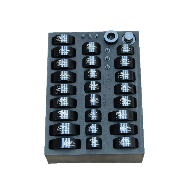 

Zhongrun Steel Car Chassis Rubber Sleeve Press Machine Bearing Bushing Tool 33-Piece Universal Fitment ZR-CT33B