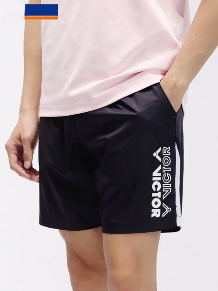 victor-vic-バドミントン-スポーツ-トレーニング-ニット-ショーツ-メンズ-レディース-スタイル-速乾性-通気性-r50208-フィットネス-ジム-ヨガ-ショーツ