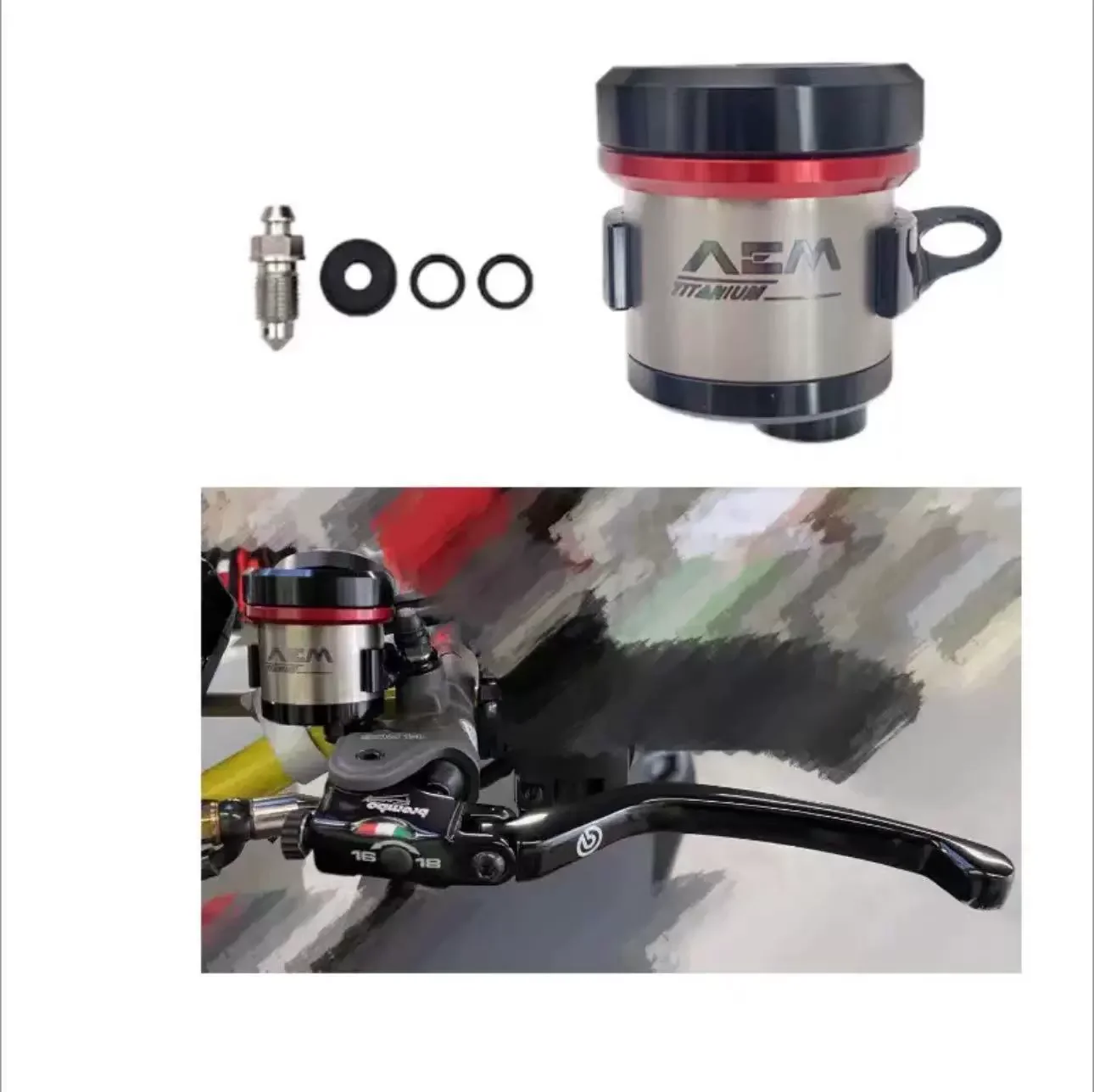 Integrated Oil Cup Titanium Alloy Suitable for   R  C  S  /CC Direct Push Upper Pump Brake AEM Oil Can