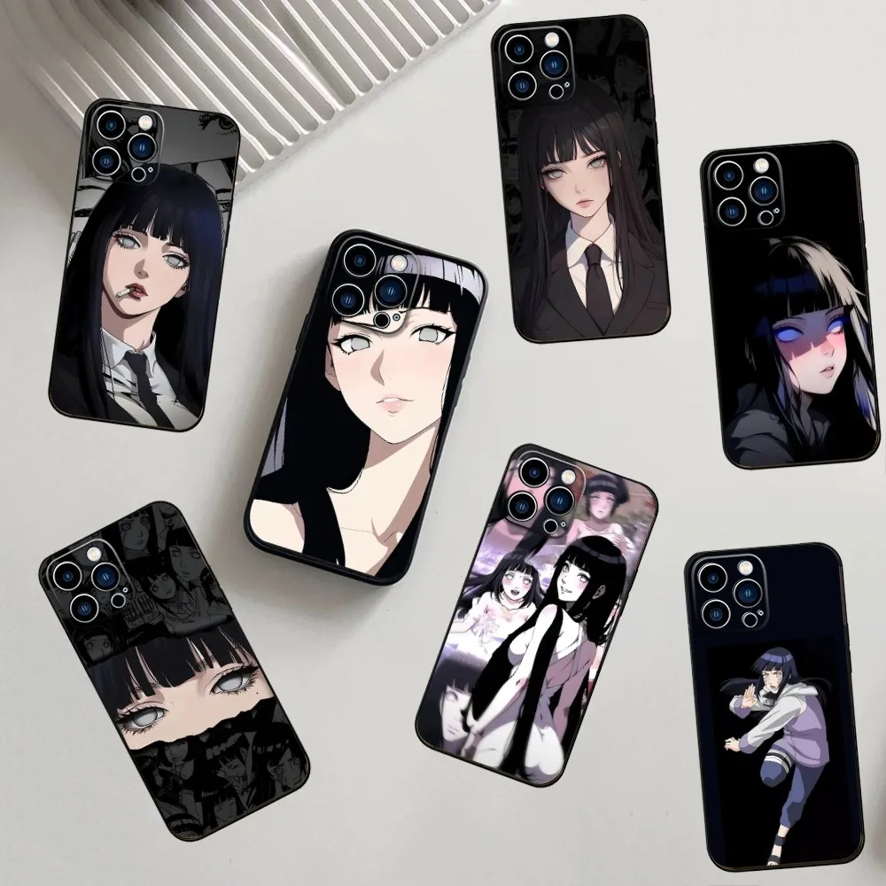 

H-Hinata Hyuga Phone Case For iPhone 16,15,14,13,12,11,Pro,X,XS,Max,XR,Plus,Mini Silicone Black Shockproof TPU