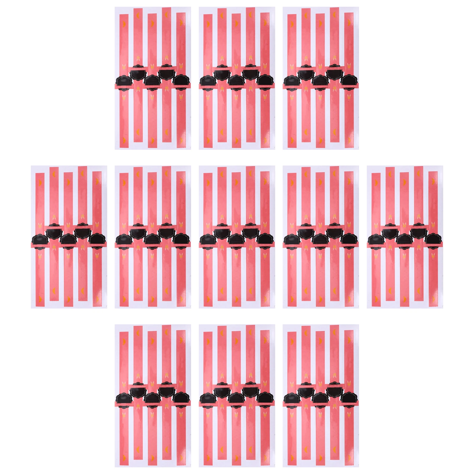 

Adhesive Sticker Stickers Baked Goods Round Pastry Pink Kraft Paper Dessert Label