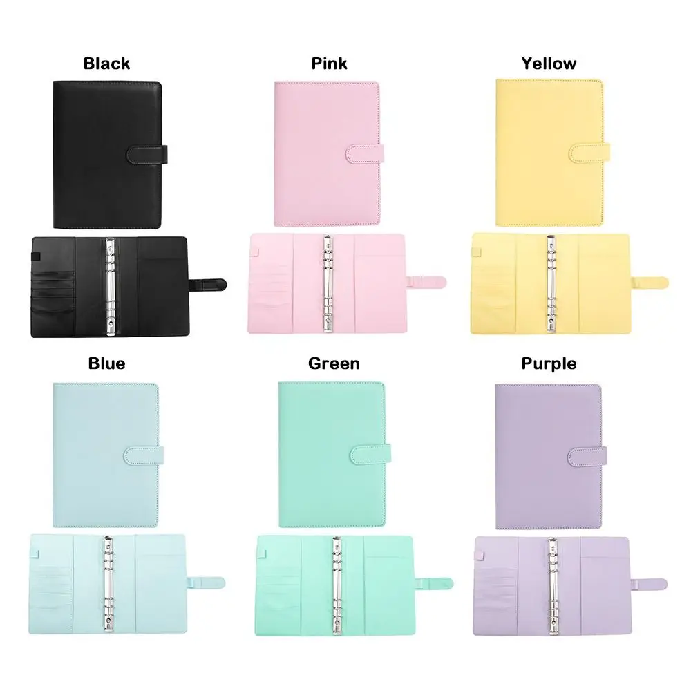 Gift Candy Color A5 Notebook Shell Detachable Large Capacity Folder Soft Shell Non-punchable Portable File Organizer