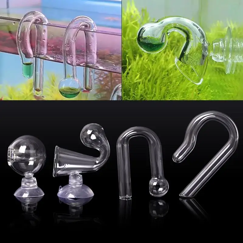 Diffuse Glass Co2 Drop Checker Aquarium Hang On Co2 Monitor Sensor Detector Indicator for Fish Tank Aquatic Planted Tank Test Ph