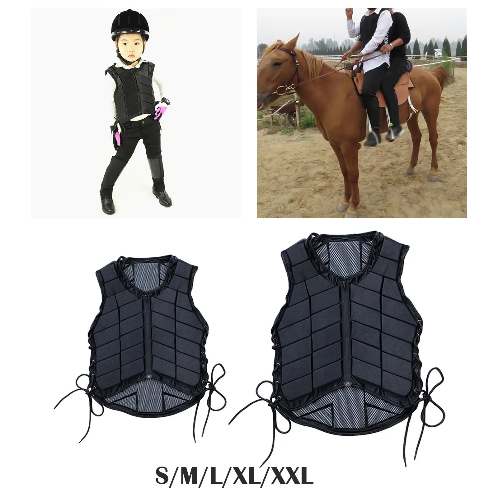 Chaleco corporal Unisex para montar a caballo, transpirable, ecuestre