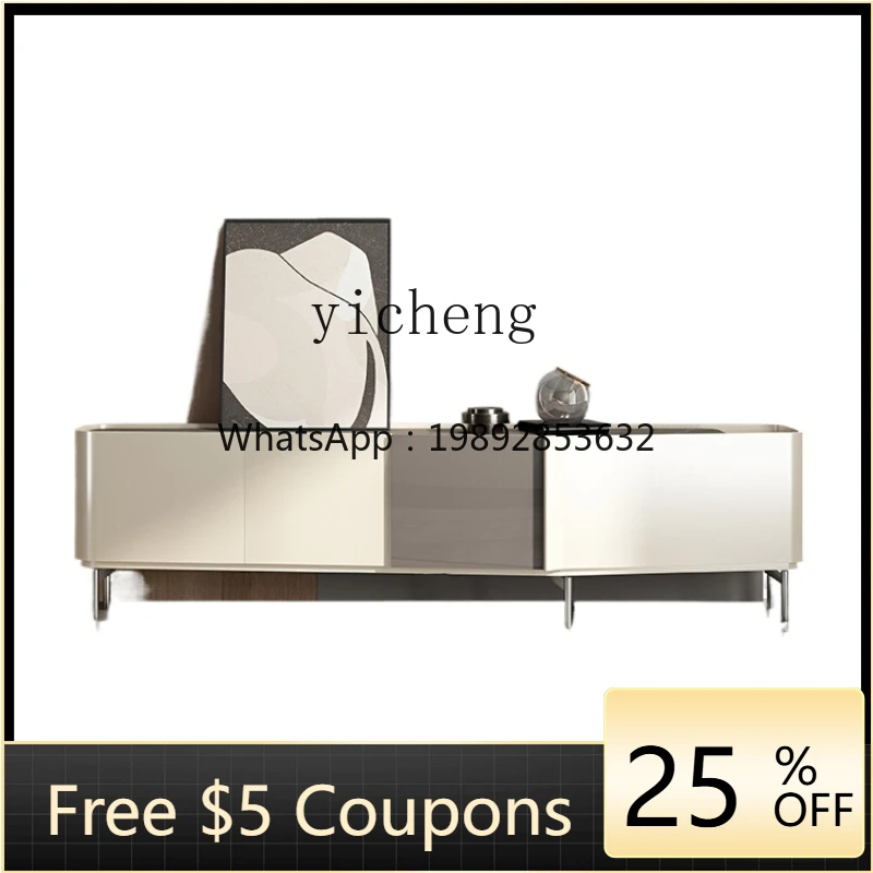 

Italian Minimalist Stone Plate TV Cabinet Minimalist TV Stand Living Room Home Locker