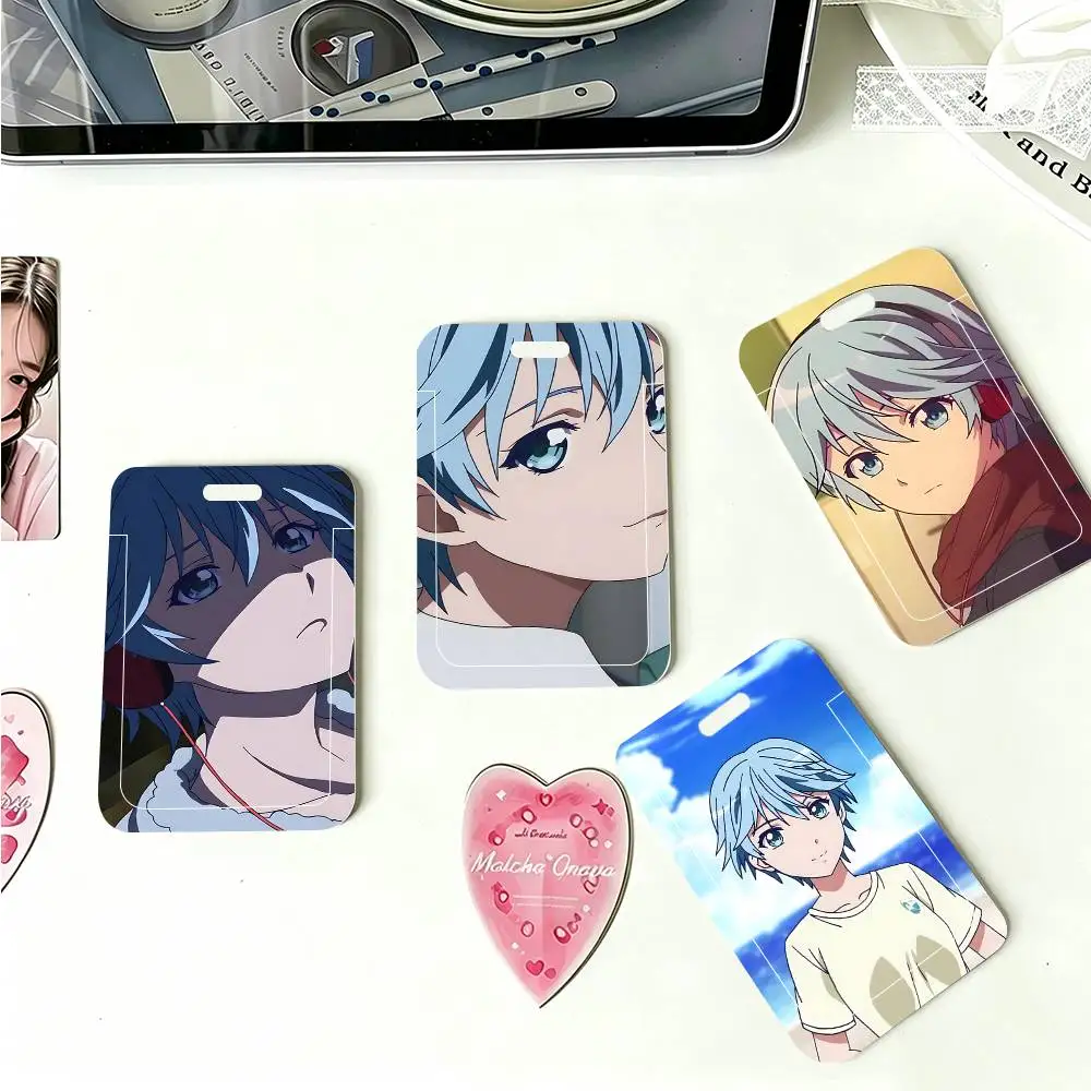 1pc Music Anime Fuuka ID Card Sleeve School Card Access ID Card Bus Meal Card Protective Sleeve Easy Push