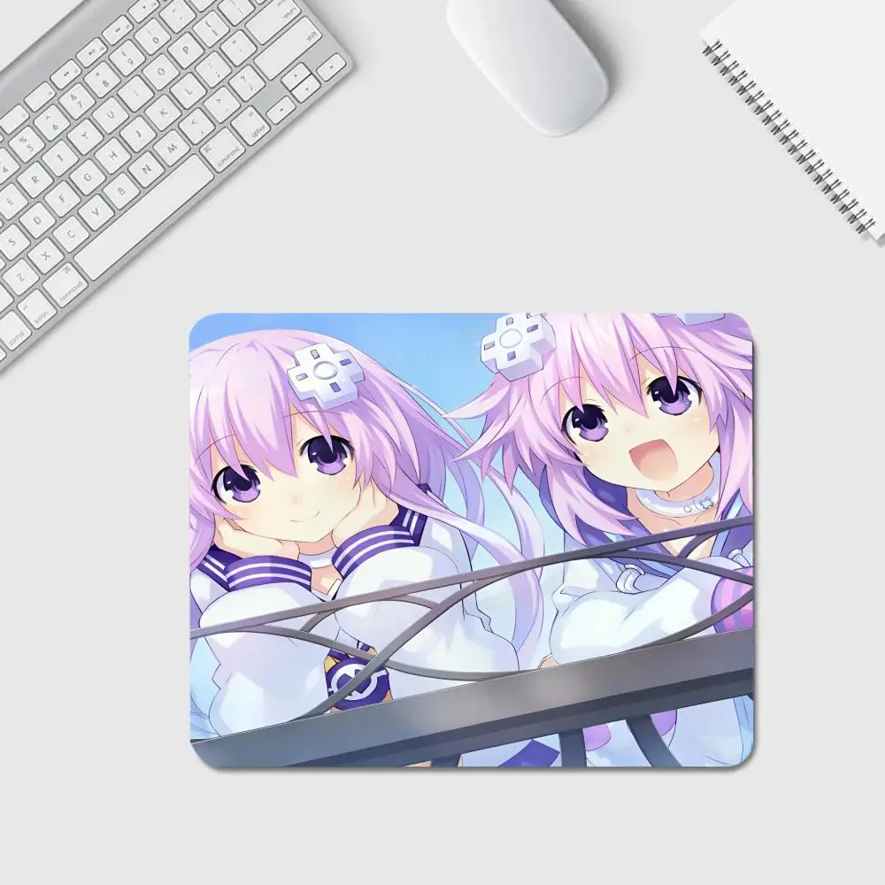 Anime Hyperdimensions Neptunias Mouse Pad Anime Game Mouse Pad High Quality Small Desk Pad Rubber Laptop Desk Pad