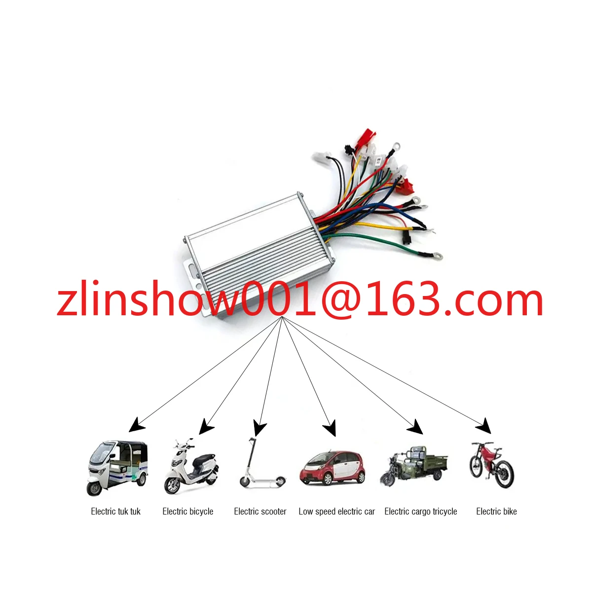 

Brushless Dc Motor Controller 48V 17A Mosfet-wired Controller E Bike Controller