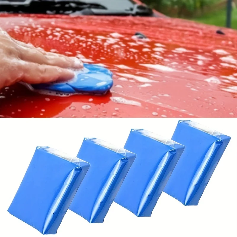4 Pcs 3.53oz Clay Bar Car Detailing Clay, Auto Blue Detailing Magic Clay Bars Cleaner With Washing And Adsorption Capacity