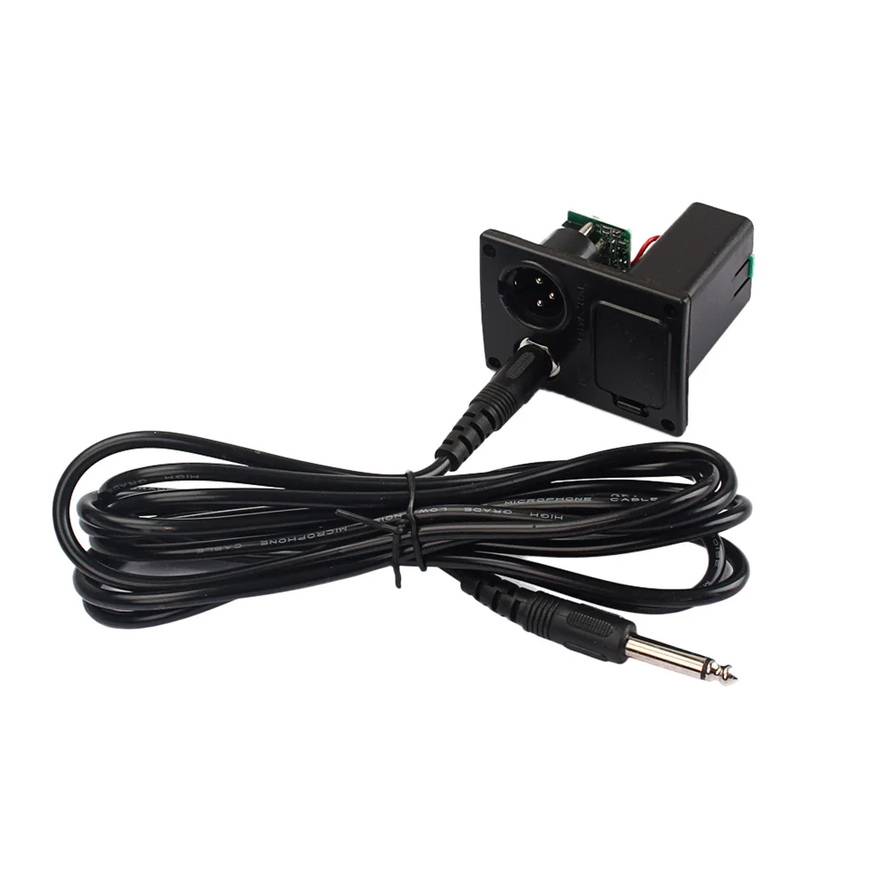 

9V Holder For Guitar Bass Ukulele 4-Pin B-Type Jack 6.35Mm Output Terminal Active Pickup Eq Box Cable Case