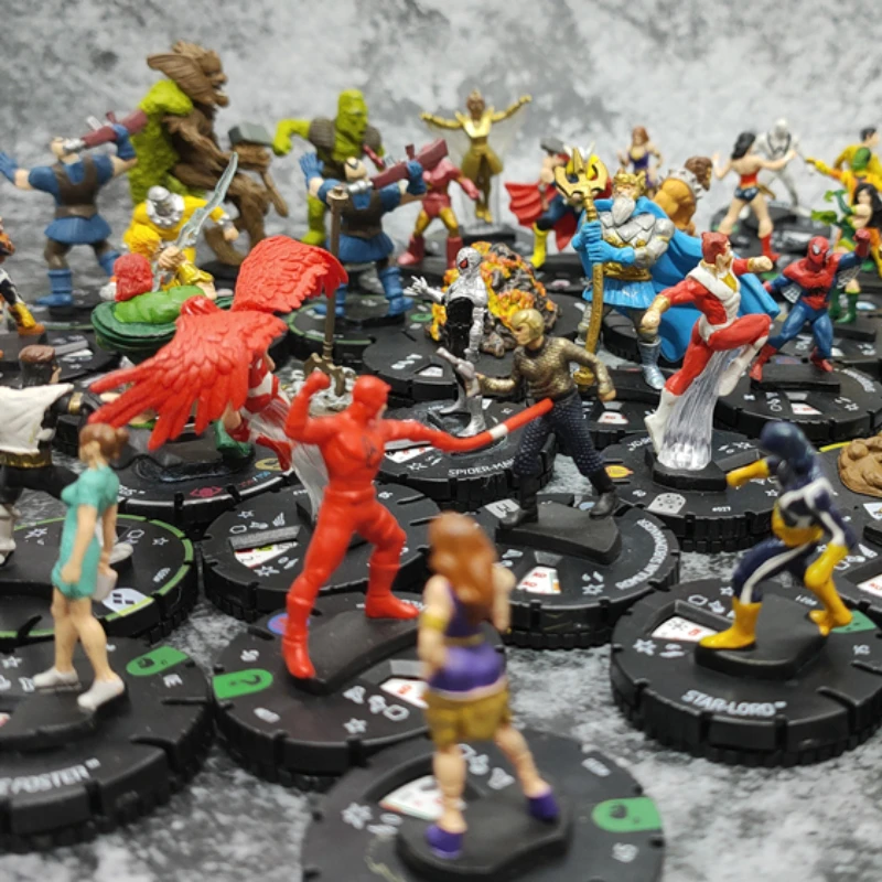 

Original HeroClix World Celebrates PI DAY Marvel Spiderman Hulk Flash War Chess Board Game Model Capsule Toys Collect Gift