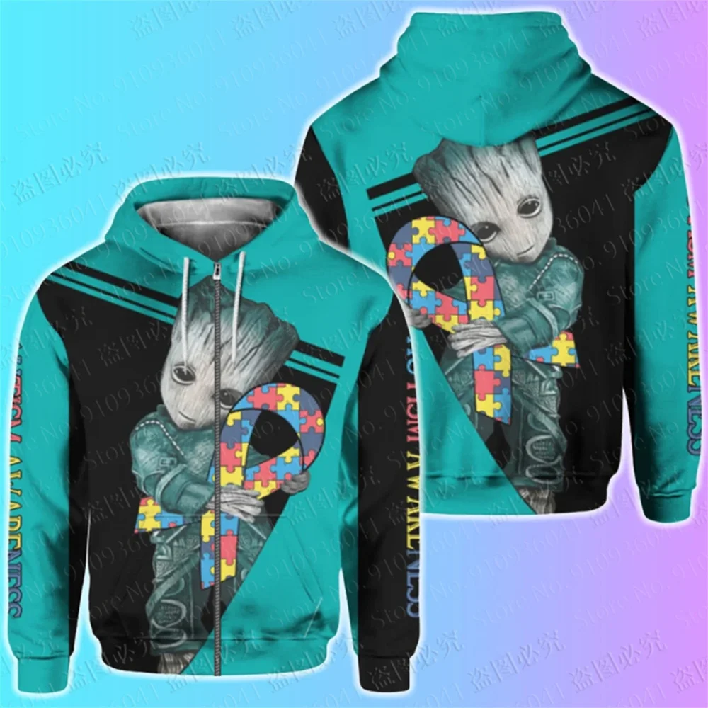 

BABY groot men women 3D Disney Print High quality Fleece Zipper/ Hoodies Pullover Tops