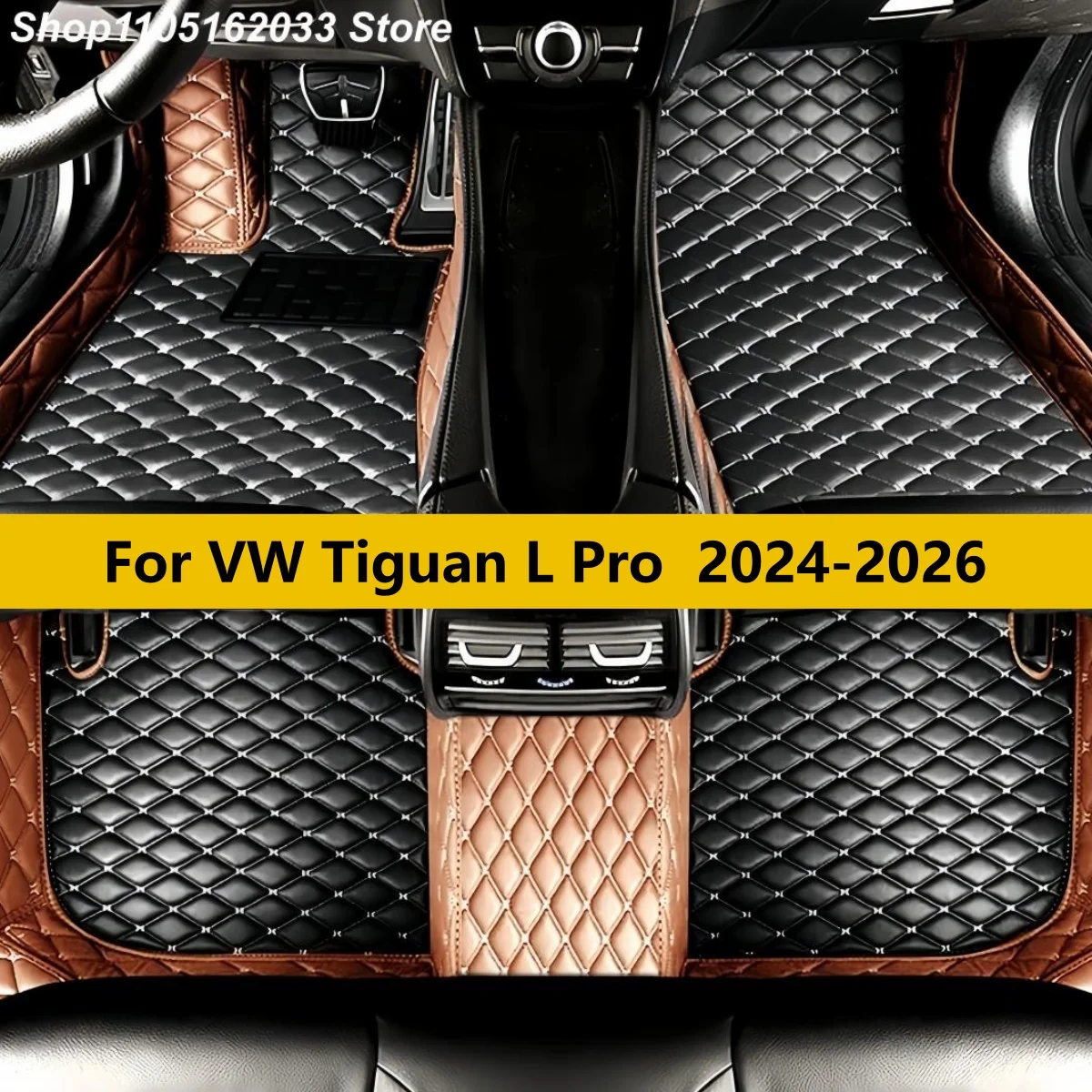 

Custom Car Floor Mats For Volkswagen VW Tiguan L Pro 2024 2025 2026 Interior Accessories Artificial Leather