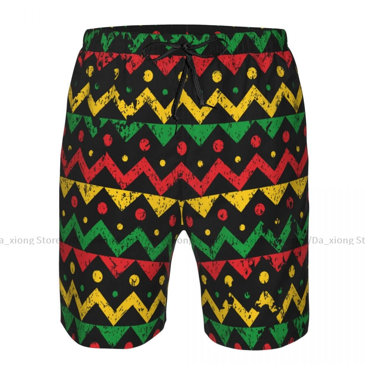 

Mens Swimming Shorts Swimwear Zigzag Reggae Background Trunks Swimsuit Beach Wear Boardshorts