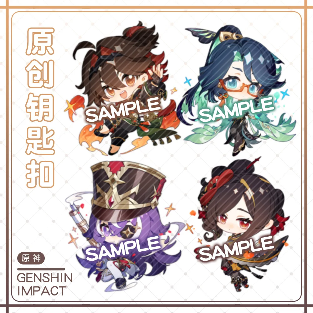 Брелки для ключей Genshin Impact, Фонтейн, игровые брелки для путешествий, Chiori Raiden Shogun Yae Miko, косплей, акриловый брелок, 28 стилей, аксессуары