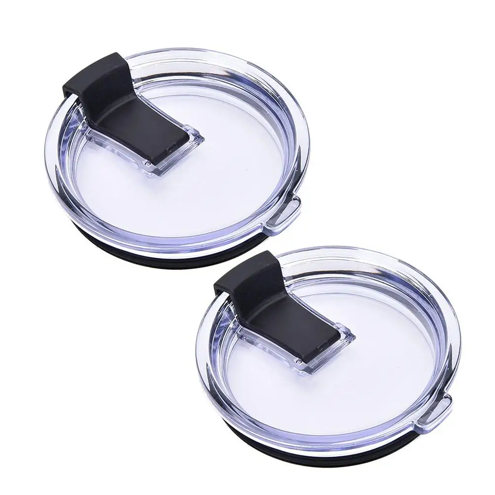 

2Pcs Leakproof Tumbler Cup Black Travel Coffee Lid Replacement Lid For Sealing HotCold