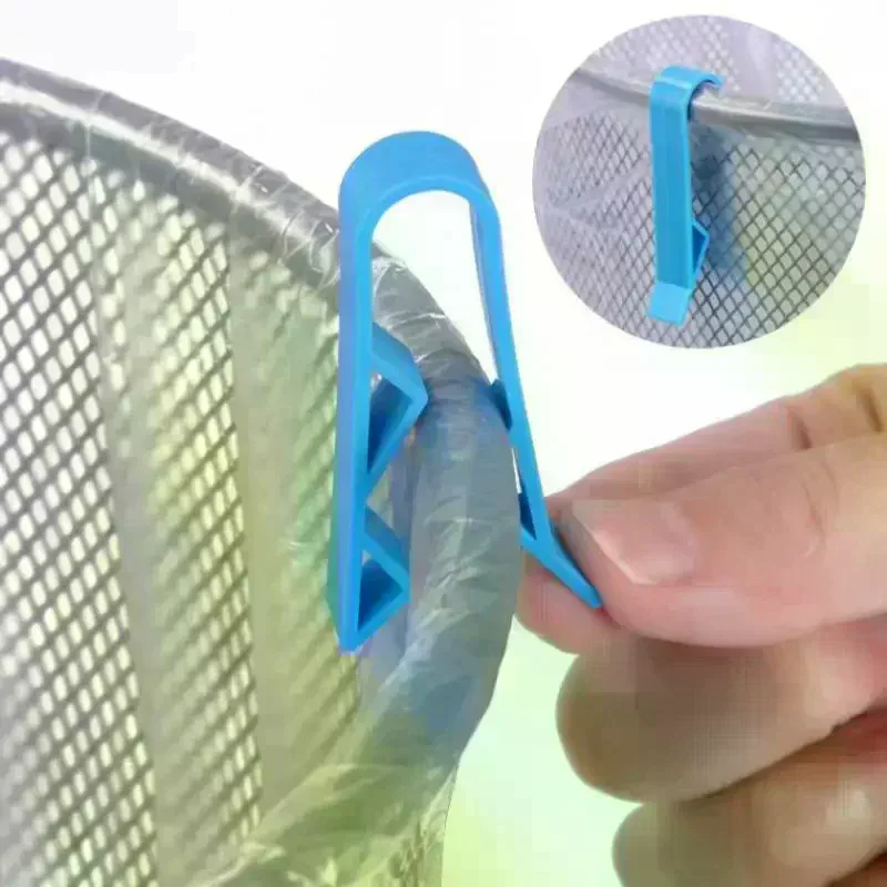 Garbage Bag Anti-Slip Holder Clips Practical Trash Can Fixed Clamps 4 Pcs Set for Home Picnic Camping Car Travel Cleaning Use