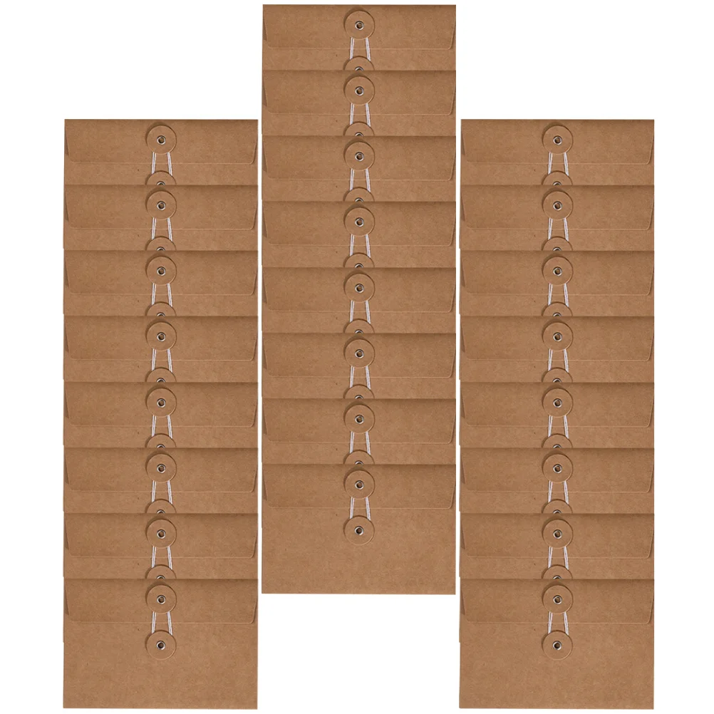 

30pcs Kraft Paper Envelopes Stationery Invitations Birthday Cards Letter Writing Supplies Storage Holders