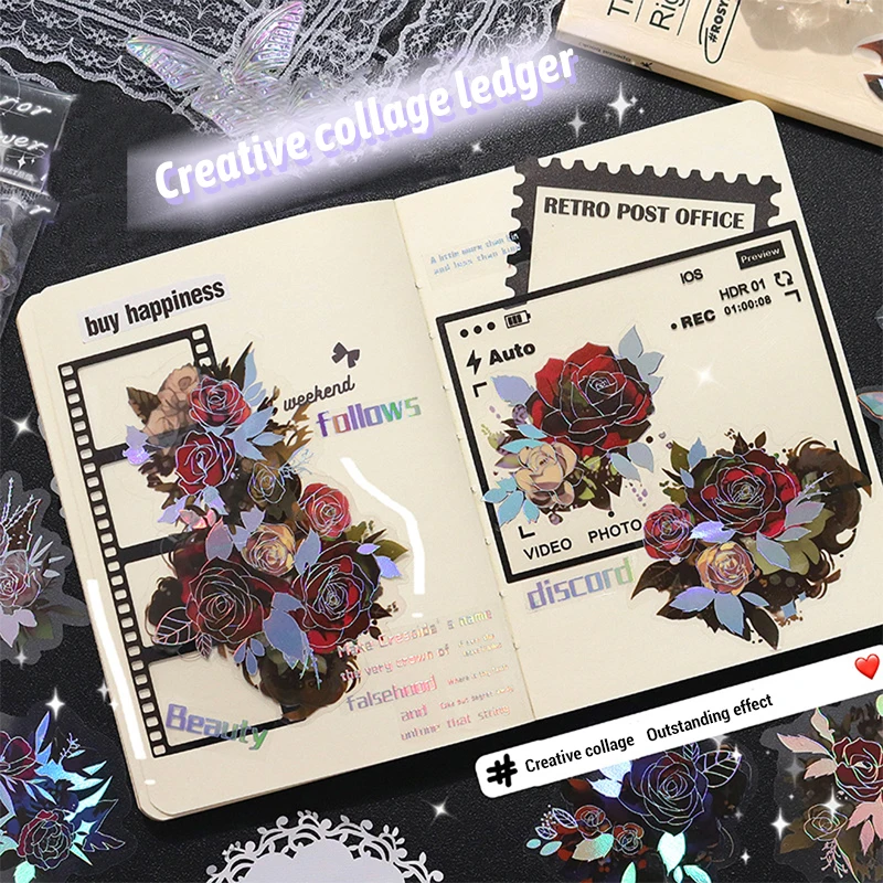 20 PCS Laser Butterfly Stickers Aesthetic Album Diary Notebook Handbook Three-Dimensional Delicate Creativity Decals Toys Gift image 3