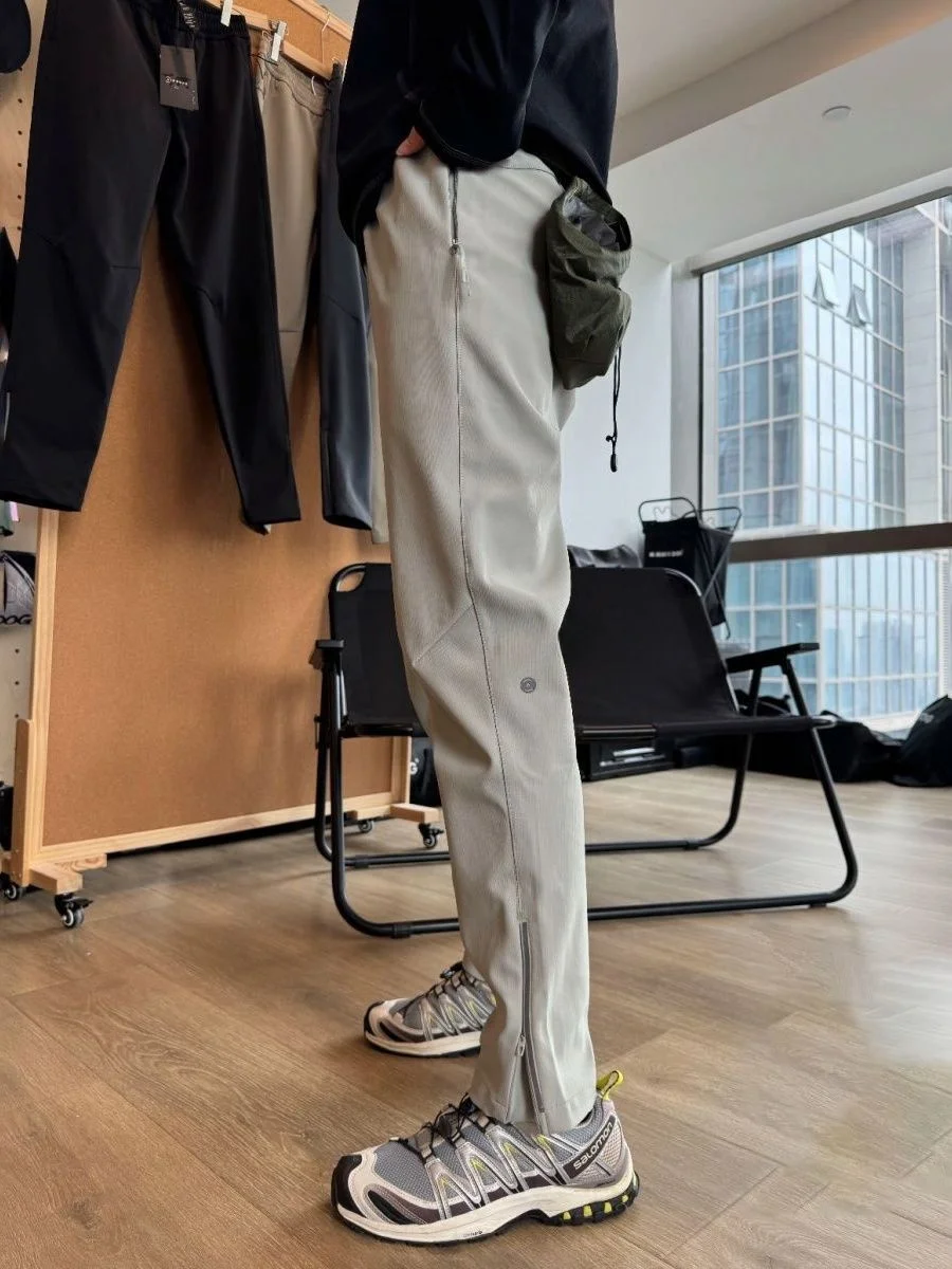 

Мужские повседневные брюки American Sle, новые, весенне-осенние, облегающие, для активного отдыха, эластичные, слегка расклешенные, длинные