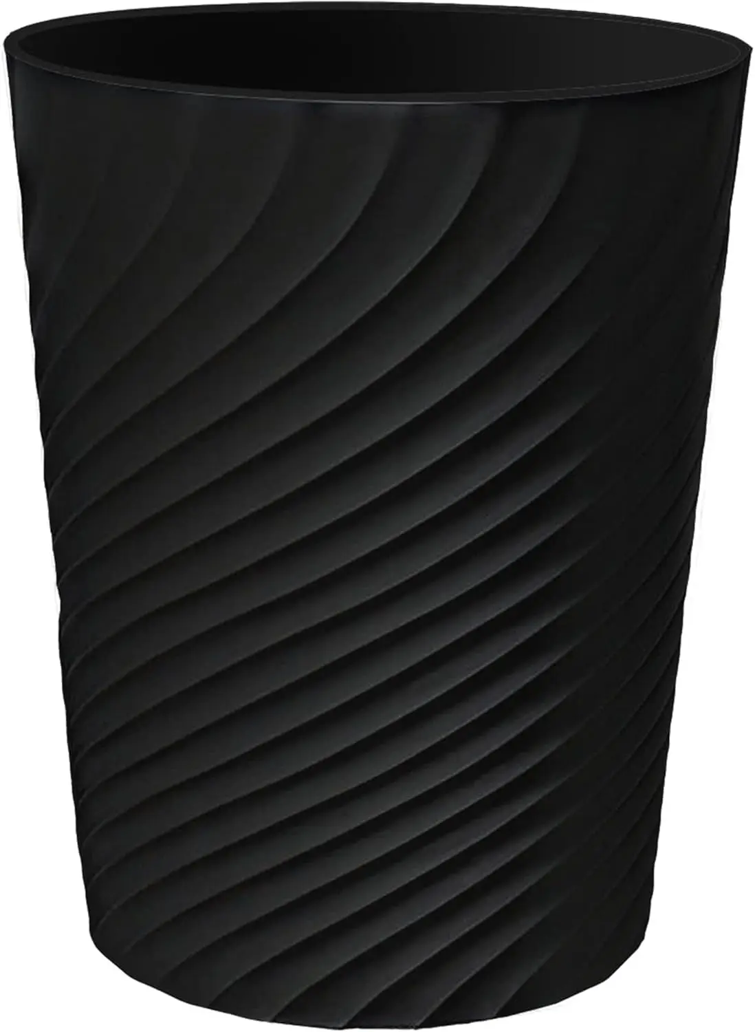 

1.8 Gallon Slim Trash Can for Compact Spaces - Bathroom, Office, Bedroom, Kitchen in Black