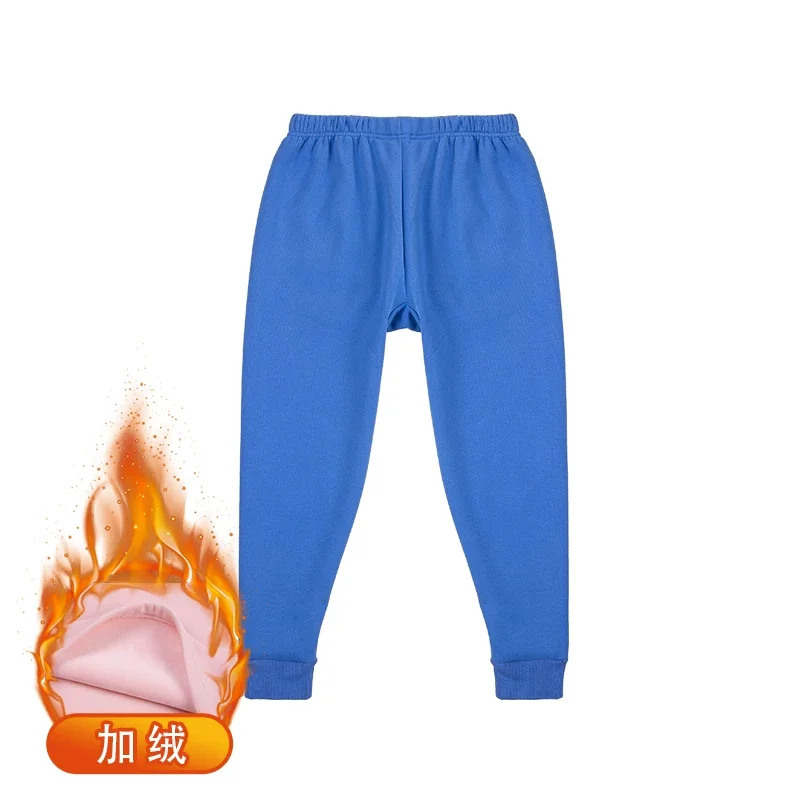 2026 Baby Kids For Boys Pants Autumn Winter Thicked Warm Girls Leggings Solid Color Children's Large Size Pant Trousers Homewear view 3