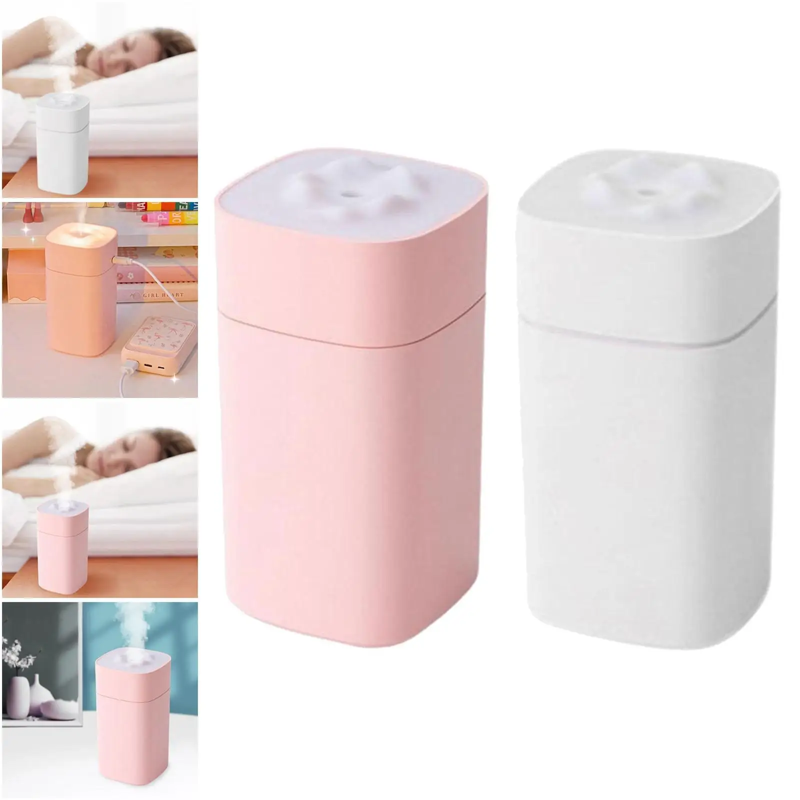 2x Mini Air Humidifier Cup 350ml Home Car USB Fogger Mist Maker