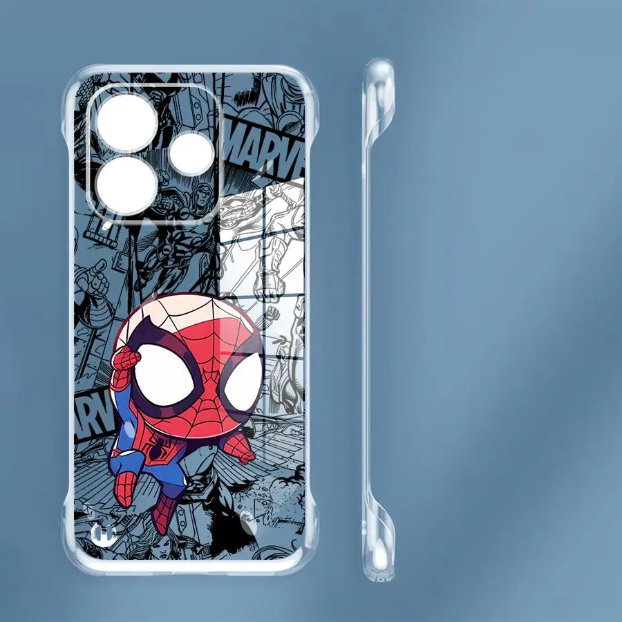 Marvel Cute Spiderman Phone Case for Redmi Note 14ProPlus5G 14 13ProPlus 13 Pro 10Pro4G 12Pro5G Luxury Coque