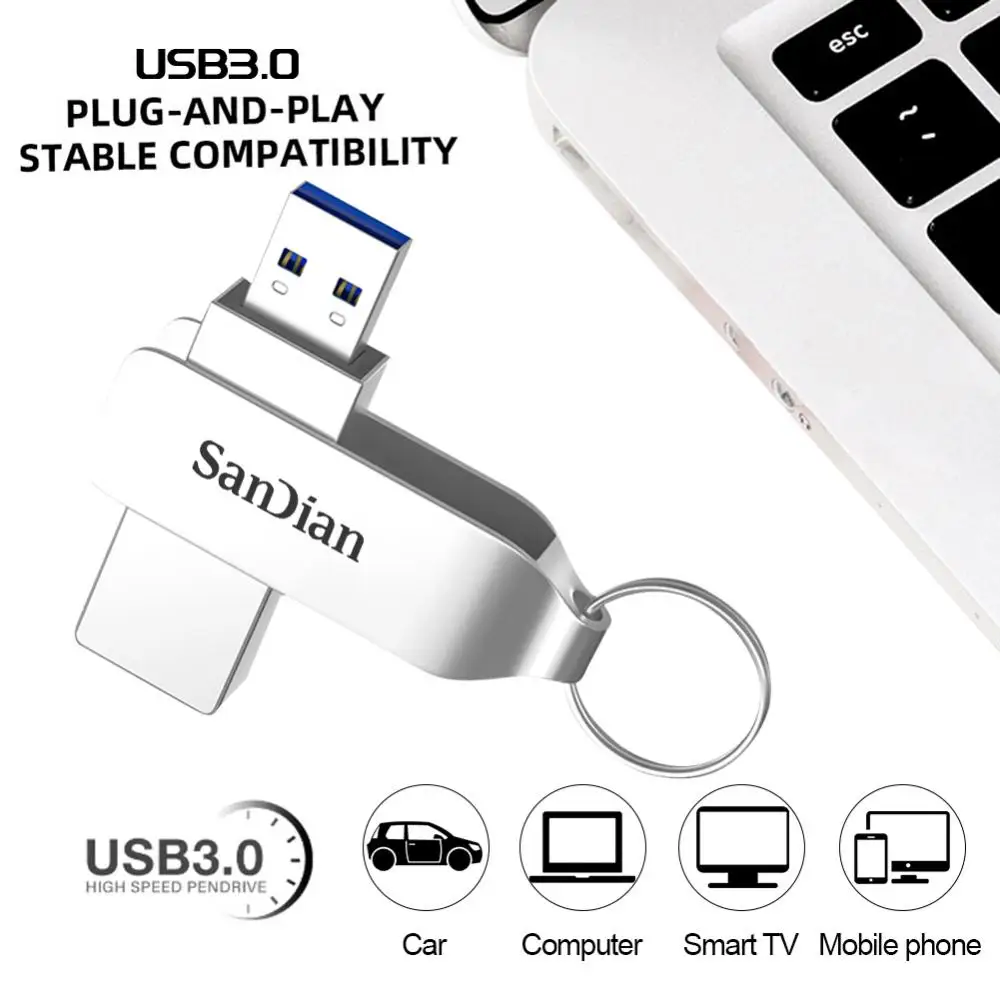 Original USB Flash Drive 2TB USB 3.0 Interface Real Capacity 16TB 64TB Pen Drive High Speed Flash Disk 520mb/s For Laptop