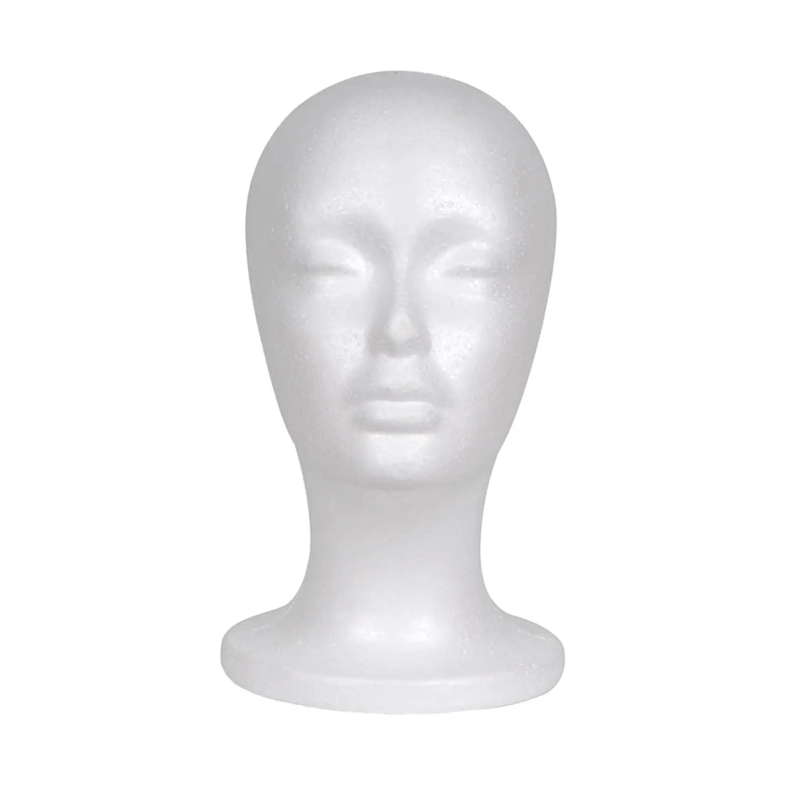 Female Foam Mannequin Head Wig Head Display Smooth Durable Lightweight Foam