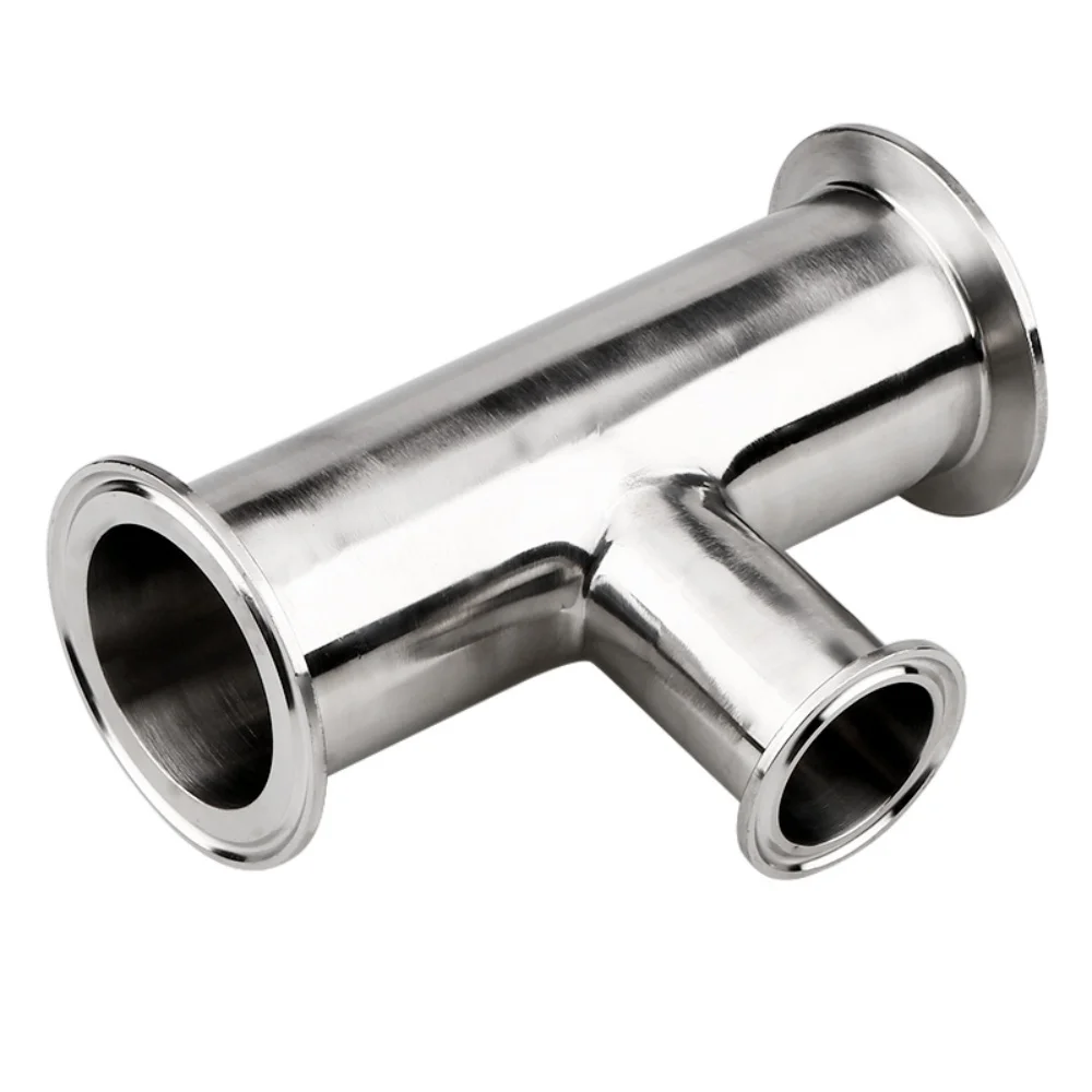 

4"(102mm)X2"(51mm) Short Type Tri Clamp 3 Way Tee Connector Pipe Fitting For Homebrew,Reducing Tee Tube Three Way, SS304