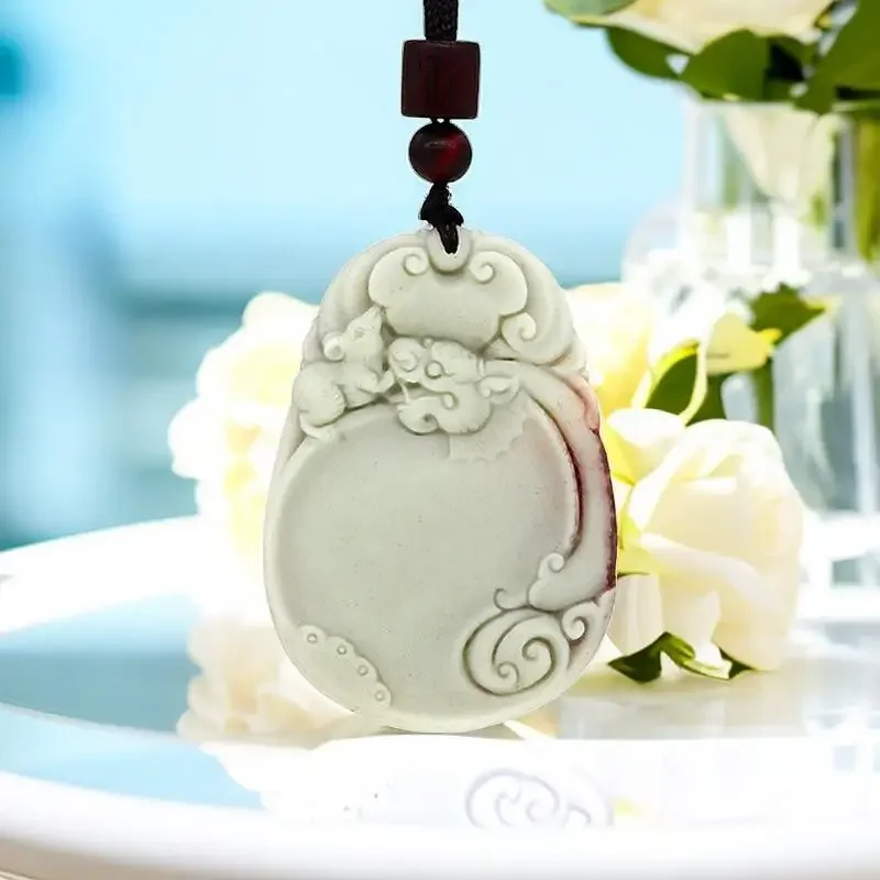 

Jade Dragon Pendant Jewelry Necklace Talismans Vintage Fashion Natural Gemstone Charms Luxury Amulets Necklaces Gifts for Women