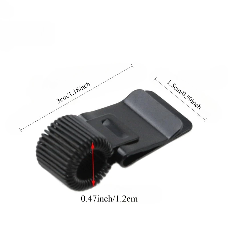 2 Pcs Black Pen Clipboard Holders Metal Pencil Holder Clips with Spring Adjustable Pen Clip Organizer for Notebook